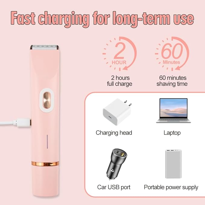 Dual Head Bikini Trimmer for Women-Painless & Waterproof Remover