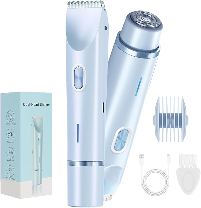 Dual Head Bikini Trimmer for Women-Painless & Waterproof Remover