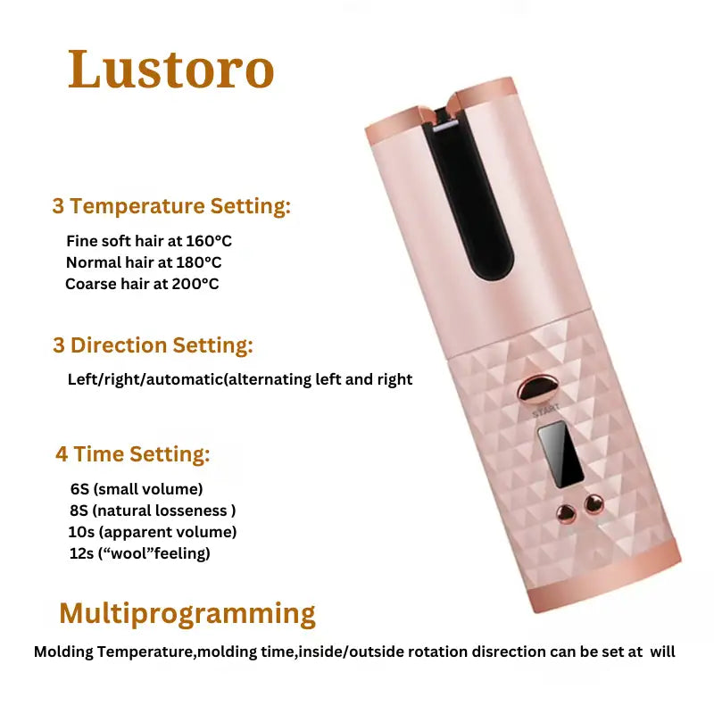 Automatic Wireless Hair Curler