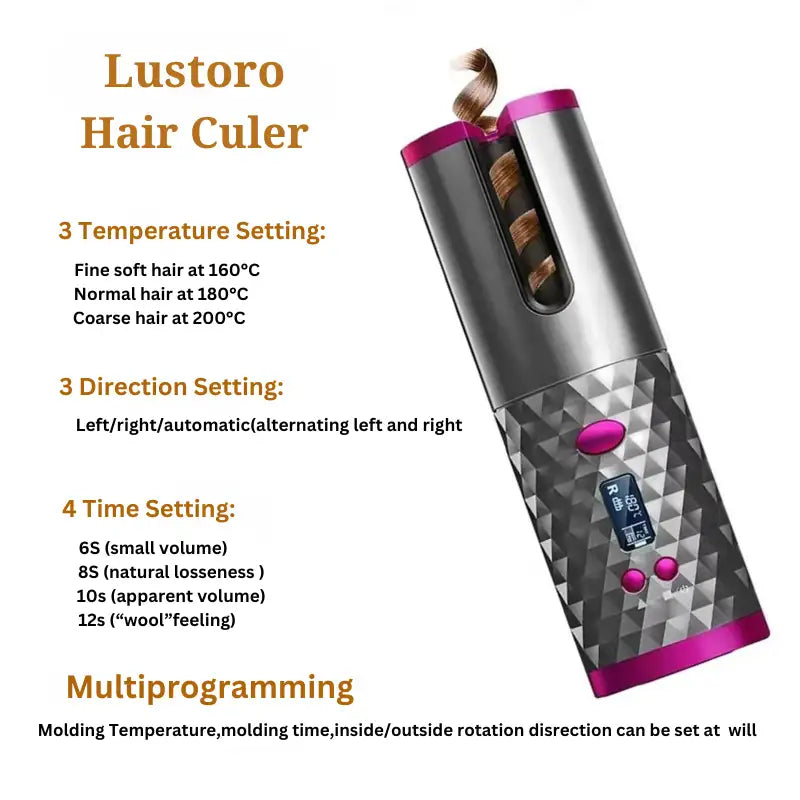 Automatic Wireless Hair Curler