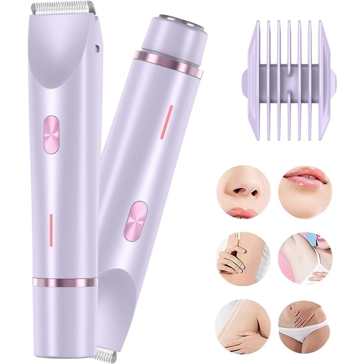 Dual Head Bikini Trimmer for Women-Painless & Waterproof Remover